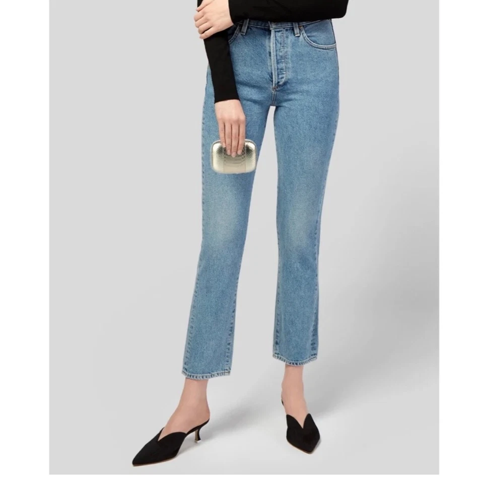 Mini bolso sin asas de cuero metálico dorado KOTUR con cierre magnético de cristal Foto 1 de 4