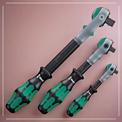 Wera 8000 Zyklop Speed-Knarre A B C - 1/4"-152mm 3/8"-199mm 1/2"-277mm Antrieb