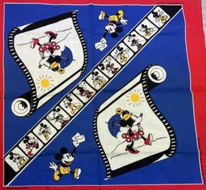 Vintage Mickey Minnie Mouse 22”  Bandana Handkerchief J A Woronowicz Disney - Picture 1 of 8