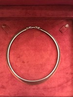 Signed Omega Necklace Collor Chunky High End Monet-Silver Tone-17"