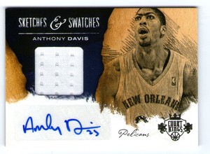 ANTHONY DAVIS 2014 PANINI COURT KINGS AUTOGRAPH AUTO JERSEY JSY CARD #30/49!