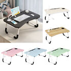 Folding Laptop Desk Sofa Bed Breakfast Tray Study Writing Table With Slot Drawer