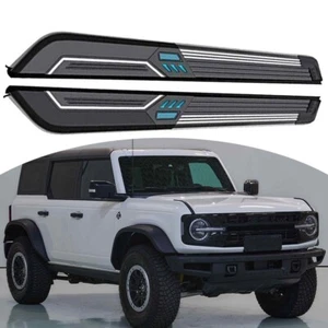 2Pc Fixed Running Board Nerf Bar Side Step for Ford Bronco 4 Door 2021-2023 2024 - Imagen 1 de 7