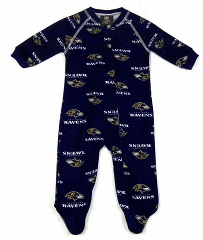 Baltimore Ravens Infant Raglan Footed Sleeper Cover