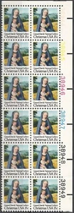 US Scott #1799, "Christmas" Plate block of 12, MNH - Picture 1 of 1