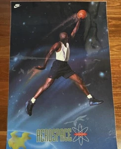 VINTAGE 1993 JORDAN LAMINATED ‘AEROSPACE’ POSTER RARE - Picture 1 of 1