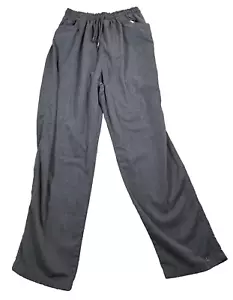 Basic Editions Womens L Gray Pull On Draw String Pants Pockets - Picture 1 of 9