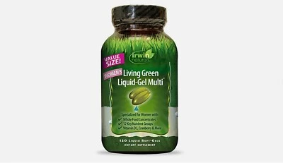 Irwin Naturals Living Green женские мульти 120 штук срок годности 10/2026 - Изображение 1 из 2