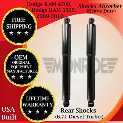 Monroe OEM Rear Shocks For 2009-2010 Dodge Ram 4500/5500 HD Lifetime Warranty - Image 1 of 4