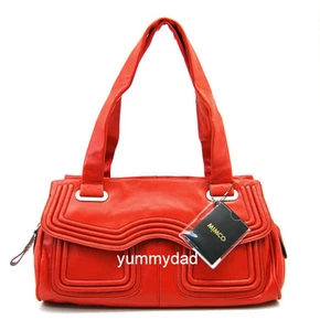 MIMCO OFFBEAT LEATHER DAY BAG IN RUSSIAN RED BNWT RRP$399 - Picture 1 of 8