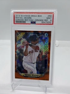 2018 Bowman - Roy Favorites Autographs Rafael Devers #ROYFA-RD Orange Refractor - Picture 1 of 2