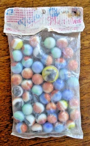 Bolsa vintage de canicas de ágata Vitro sin abrir 46 canicas #2 - Imagen 1 de 4