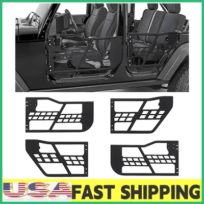 4Pack Off-Road Tubular Half Door,Front & Rear Tube Doors for 2007-18 Wrangler Jk - Imagem 1 de 4