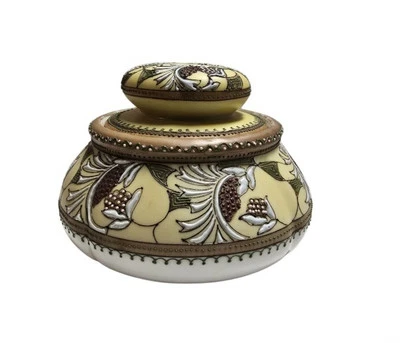 Antike Morimura Nippon handbemalte Tabakdose Humidor mit Deckel  - Bild 1 von 4