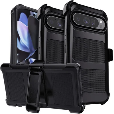 For Google Pixel 9 / 10 Pro XL Case Protective Kiskstand Clip Belt Rugged Cover - Image 1 of 4