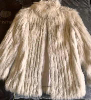 Nordstrom Blue Fox Fur Vintage Coat - Image 1 of 4