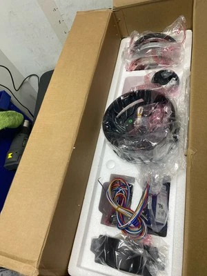 35603-69 Quorum Lighting Trio - Ventilador de techo de 60" 3 aspas negro/roble resistente a la intemperie Foto 1 de 3