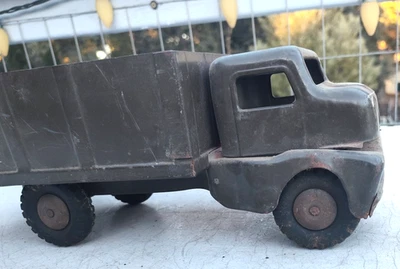 Vintage 1960s Pressed Steel Structo Army Truck 12 1/2" long Good Condition - Image 1 of 4