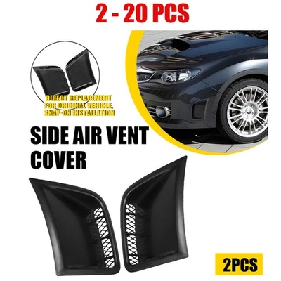 Cubierta de guardabarros 2-20X Fit 2008-2014 Subaru Impreza WRX ala lateral negra ventilación aire L+R Foto 1 de 4