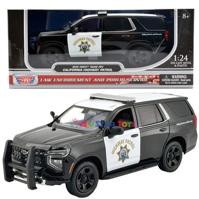 MOTORMAX 1/25 Diecast 2025 Chevrolet Tahoe California Highway Patrol CHP 76645 - Image 1 of 4