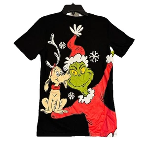 Dr. Seuss The Grinch & Max The Dog Girls T Shirt Sz XL Christmas Holiday Sequins - Picture 1 of 4