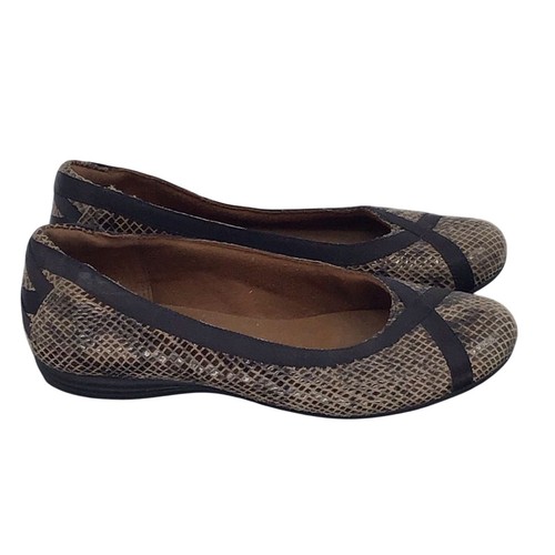 Scarpe da donna Cobb Hill by New Balance taglia 8 5 ballerine marroni stampa serpente