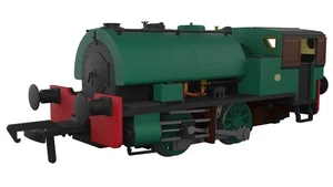 Rapido 968003 OO Gauge Port Of Par Bagnall 0-4-0ST Unlined Dark Green - Picture 1 of 1
