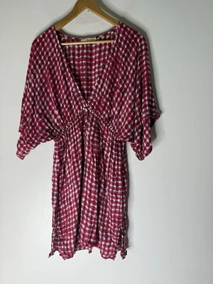 Tory Burch 衬衫袖绑带腰红色游泳罩 L 码 — 第 1/4 张图片