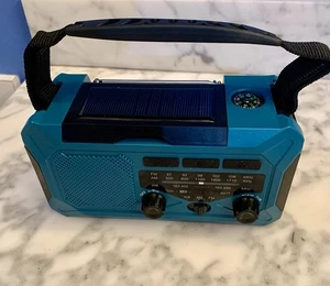 Notfall Wetter Radio mit Solar Lade Handkurbel Typ C Laden Blau - Bild 1 von 15