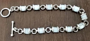 Vintage Sterling Silver Moonstone Bracelet - Picture 1 of 6