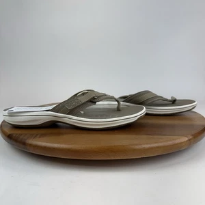Nuevas sandalias chanclas Clarks Cloudsteppers Breeze marrón marino talla 9 M nuevas con etiquetas para mujer - Imagen 1 de 8