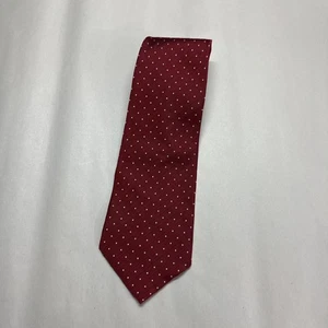 Corbata para hombre Lauren Ralph Lauren roja lunares blancos 100 % seda - Imagen 1 de 5