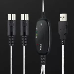 1.8M MIDI To USB Interface Cable Converter to PC Music Keyboard Adapter Cord HL - Picture 1 of 10