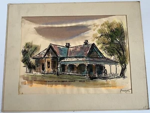 Vintage Watercolor Painting “The Old House At Maple, Deming NM” by Bill Rakocy - Picture 1 of 4