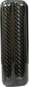 MAGIC CARBON BLACK ADJUSTABLE 2 CIGAR CASE / SIZE: ROBUSTO to CHURCHILL * NEW * - Picture 1 of 5