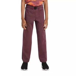 Cat & Jack Boy’s Sz 8 Pants Burgundy Red Pull-On Utility Chino New - Picture 1 of 2