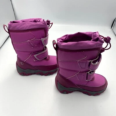Bota de invierno Lands' End Flurry 525913 niño pequeño EE. UU. 7 púrpura con aislamiento de media pantorrilla Foto 1 de 4