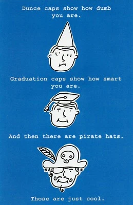 Funny GRADUATION Card, "Hats Off" by American Greetings + Envelope - Image 1 of 4