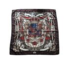 Gianfranco Ferre Coat of Arms 34x34 100% Silk Twill Scarf Designer Made in Italy