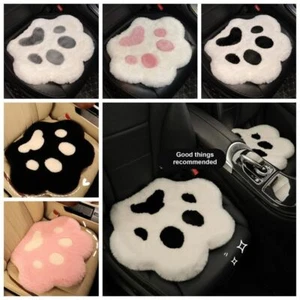 Plush Plush Cat Paw Car Seat Cushion Four Seasons - Picture 1 of 14