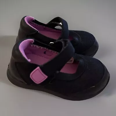 Cat & Jack Girls Mary Janes Black Pink Eva Hook and Loop Sneakers 5 US Toddler - Image 1 of 4