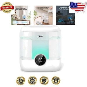 6L Top Fill Humidifier for Kids Rooms - Quiet 28dB Operation & Digital Display - Picture 1 of 10