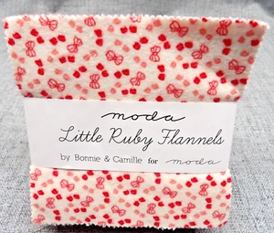 Moda LITTLE RUBY FLANNELS by Bonnie & Camille CHARM PACK 42 5" Squares Fabric - Picture 1 of 4