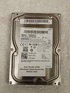 Dell Studio D540 Desktop 640GB Hard Drive 3.5 W/ Windows Vista Home Premium - Picture 1 of 9