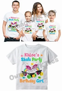 Roller Skate Party Custom T-shirt, Personalize Tee, Skating birthday family - Picture 1 of 2