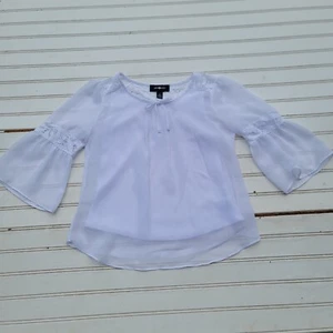 Amy Byer Girls Lace Accent Formal Top Blouse White M (10/12) - Picture 1 of 8