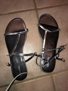 Women’s Target Merona Silver Size 9 Sandles-New Without Tags - Picture 1 of 12