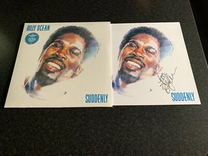 Billy ocean suddenly 40th anniversary release ocean blue vinyl with signed print - Bild 1 von 3
