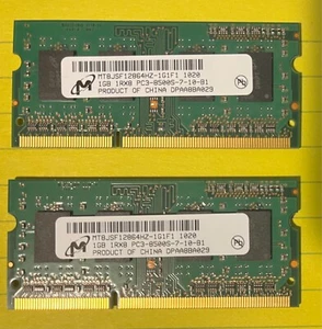 Genuine Apple Memory For iMac MacBook Mac Mini Micron 2GB DDR3 1066MHZ PC38500S - Picture 1 of 1