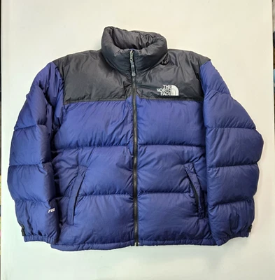 North Face 700 Nuptse Blue Black Puffer Jacket Mens Size Large L - Image 1 of 4